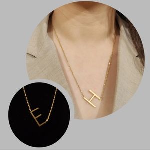"E" Initial Necklace 316L Stainless Steel